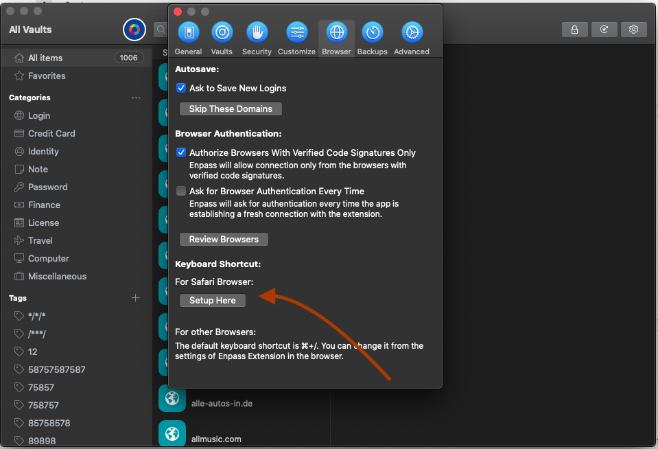 How To Configure Safari Shortcut Mac Enpass Discussion Forum